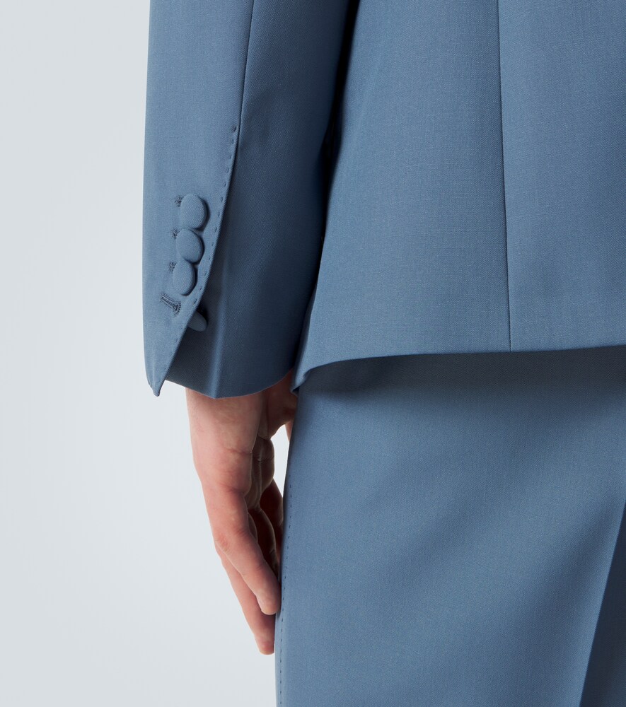 Dolce&Gabbana Double-Breasted Wool Poplin Suit Jacket