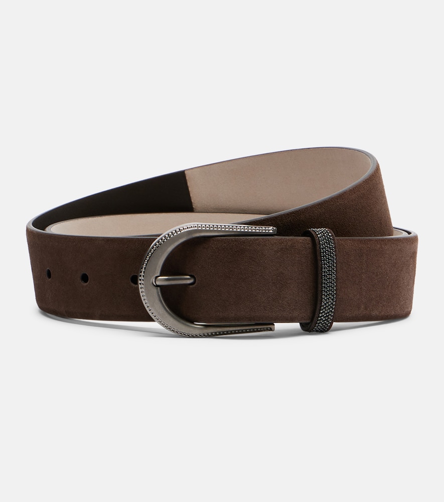 Brunello Cucinelli Women's Brown Suede Belt Inch Size 31.5 - Mytheresa