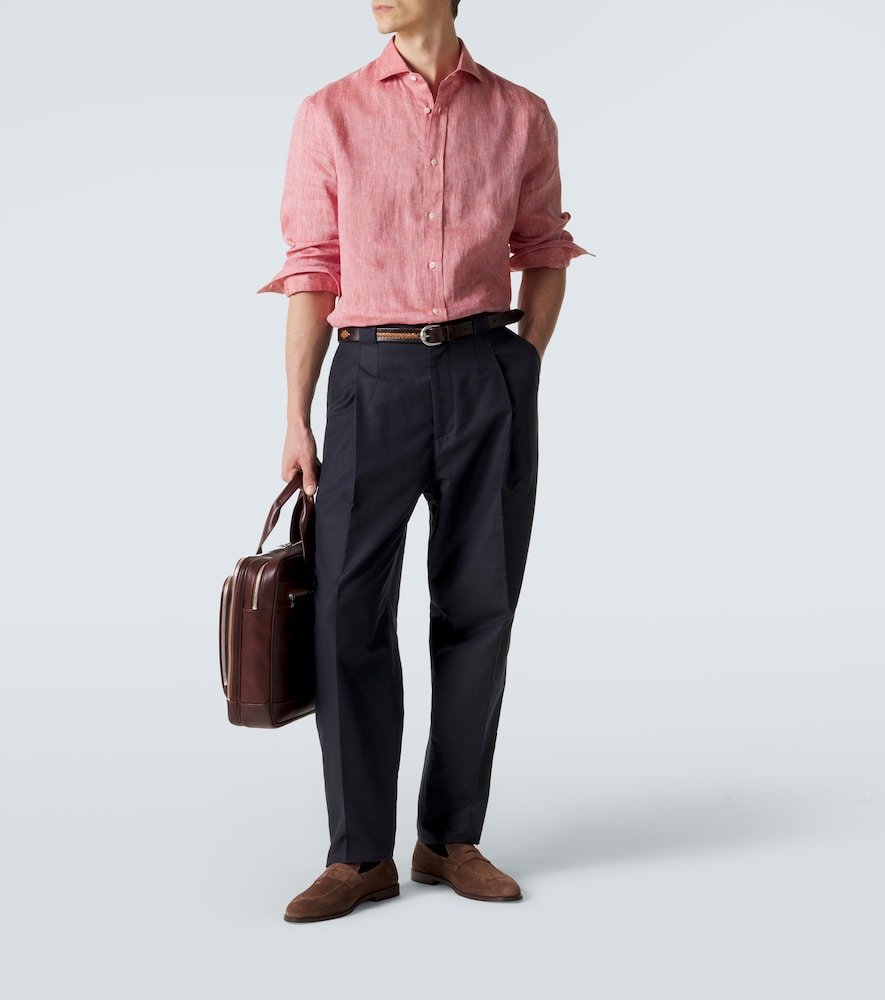 Panama Cotton And Linen Tapered Pants