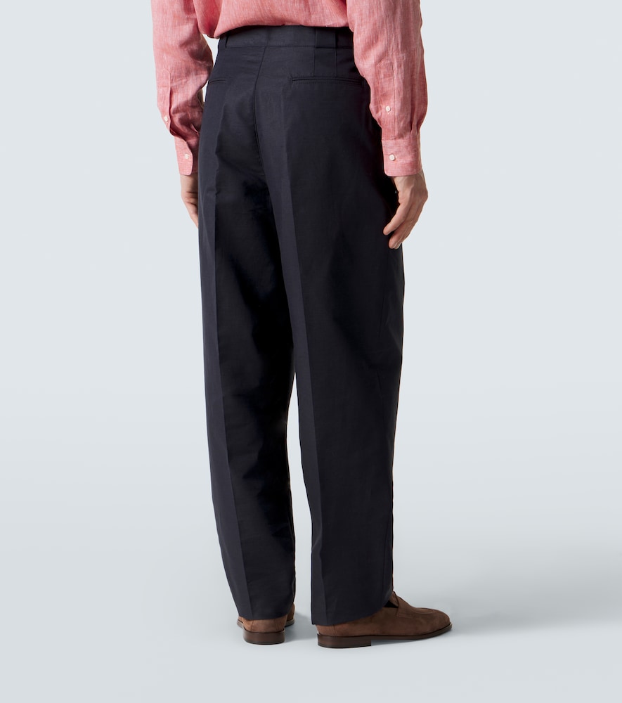 Panama Cotton And Linen Tapered Pants