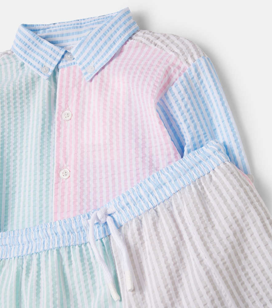  Patachou Patachou Set Aus Hemd Und Shorts Aus Seersucker 