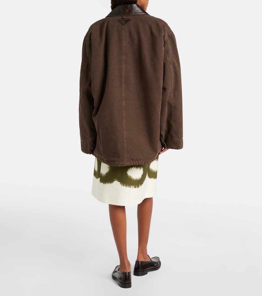  Prada Prada Midirock Aus Baumwoll-canvas 