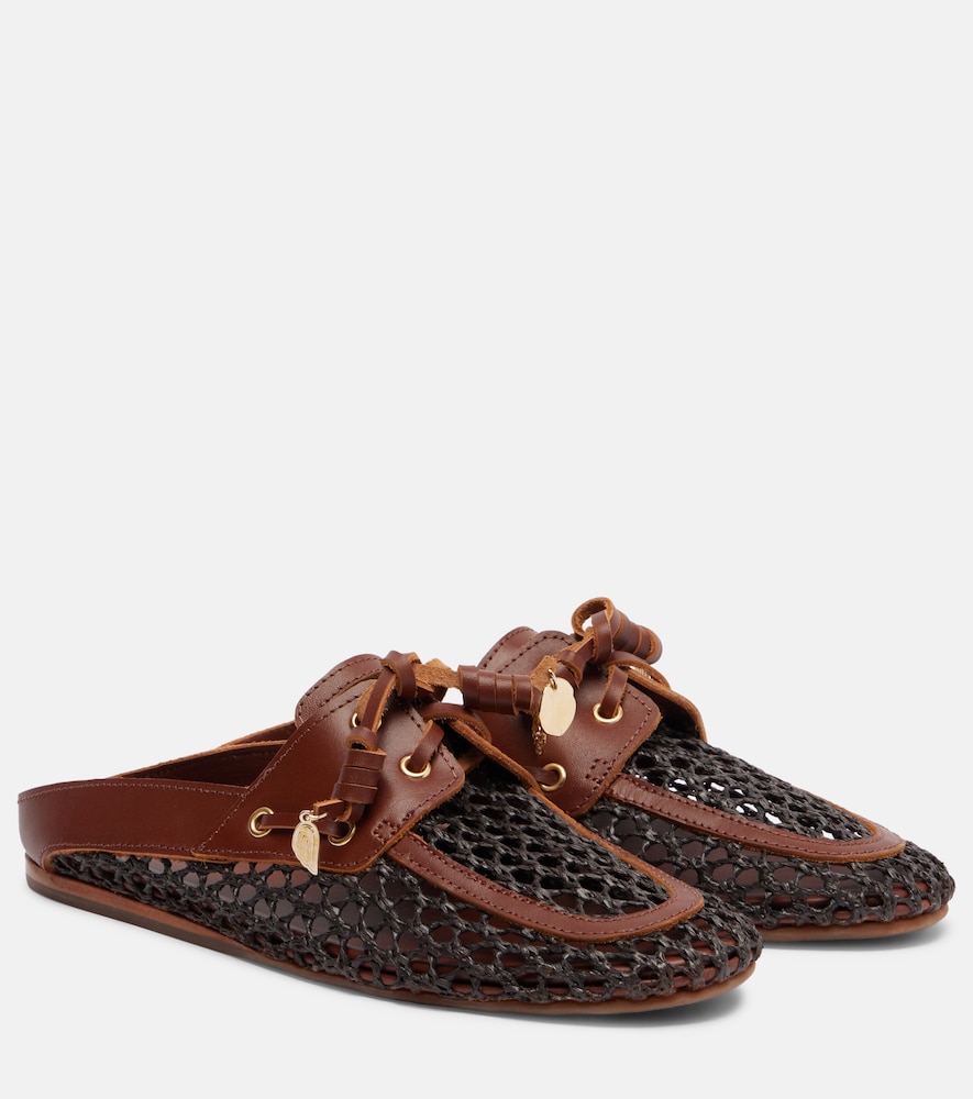 Ancient Greek Sandals Naveta woven leather boat shoes