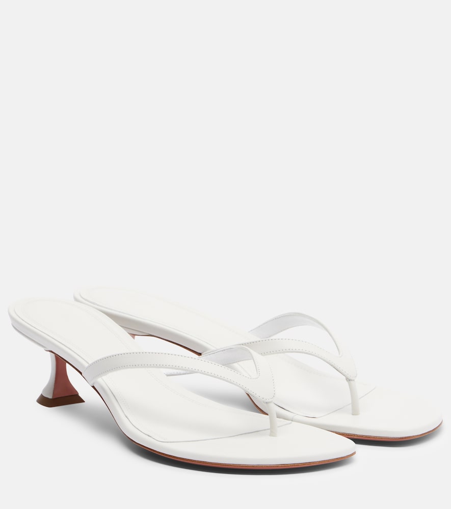 Amina Muaddi Juliette leather thong sandals