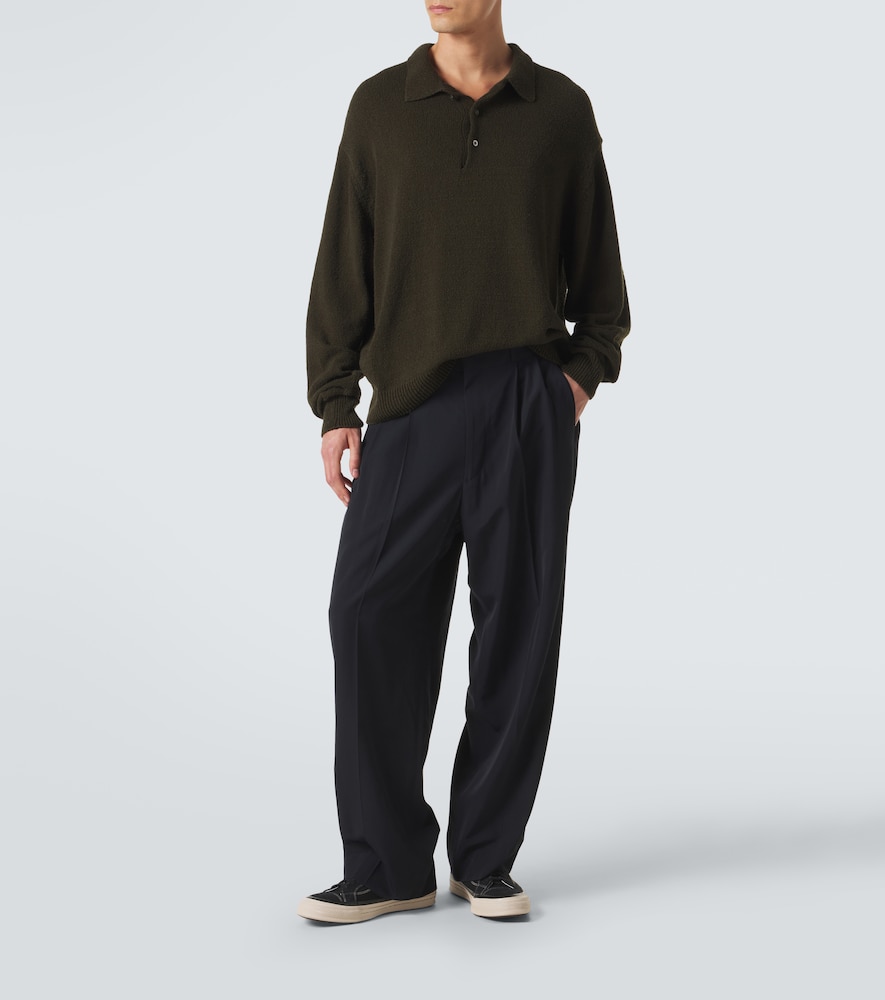  A.presse A.presse Wool-blend Wide-leg Pants 