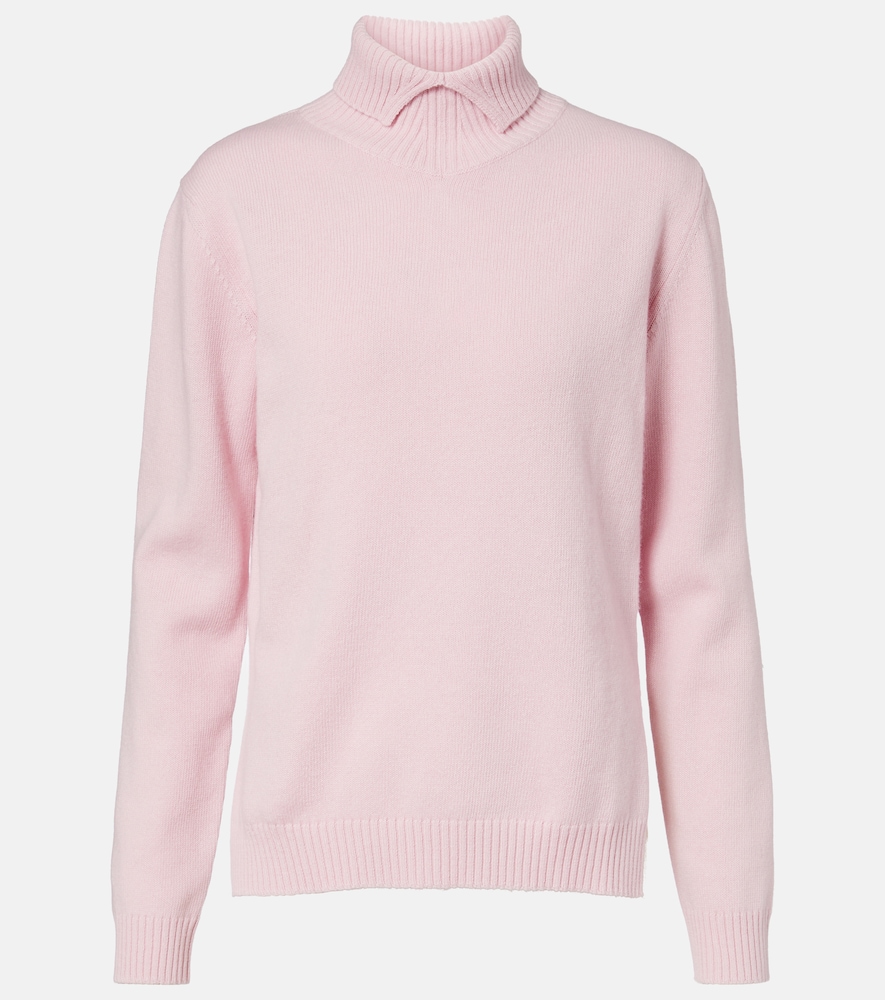 Jil Sander Women's Pink Wool Turtleneck Sweater UK Size 14 - Mytheresa