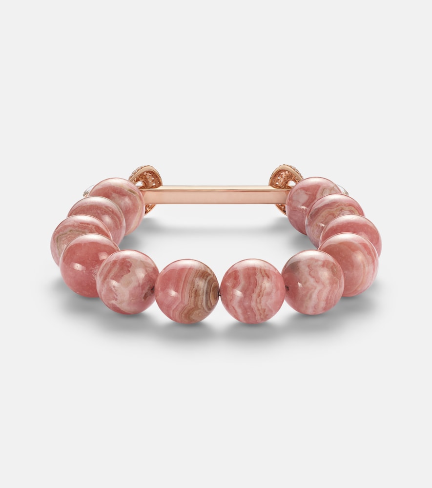  Ananya Ananya Chakra 18kt Rose Gold Beaded Bracelet With Gemstones 