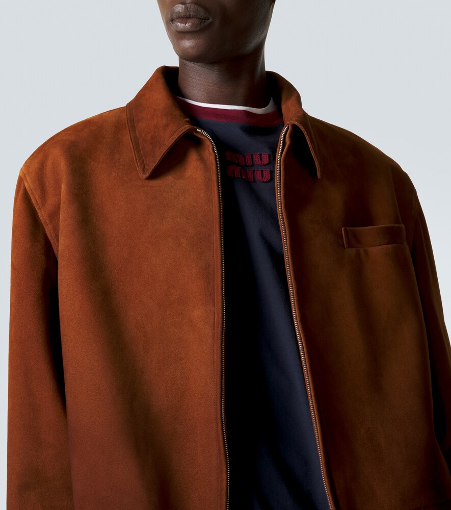  Miu Miu Miu Miu Suede Blouson Jacket 