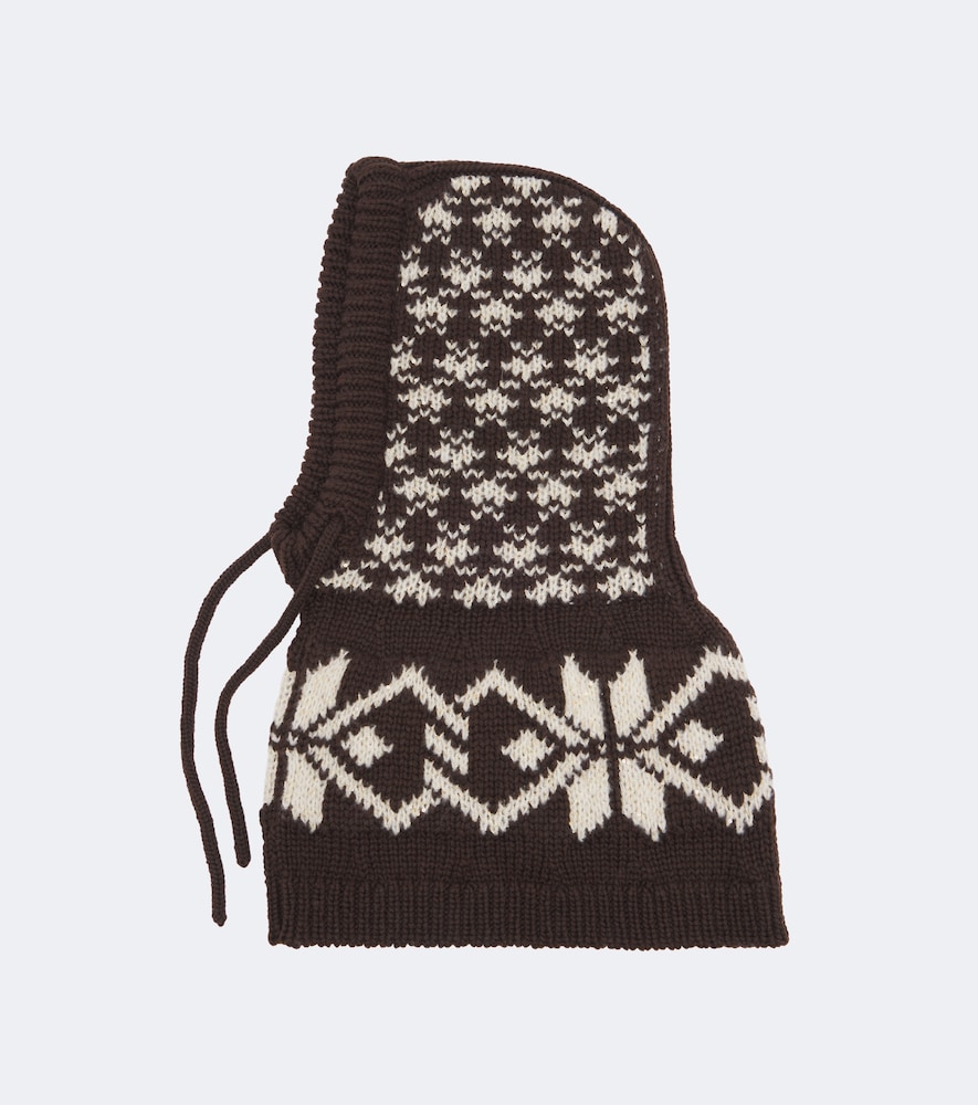 MONCLER Moncler Fair Isle sequined wool-blend balaclava