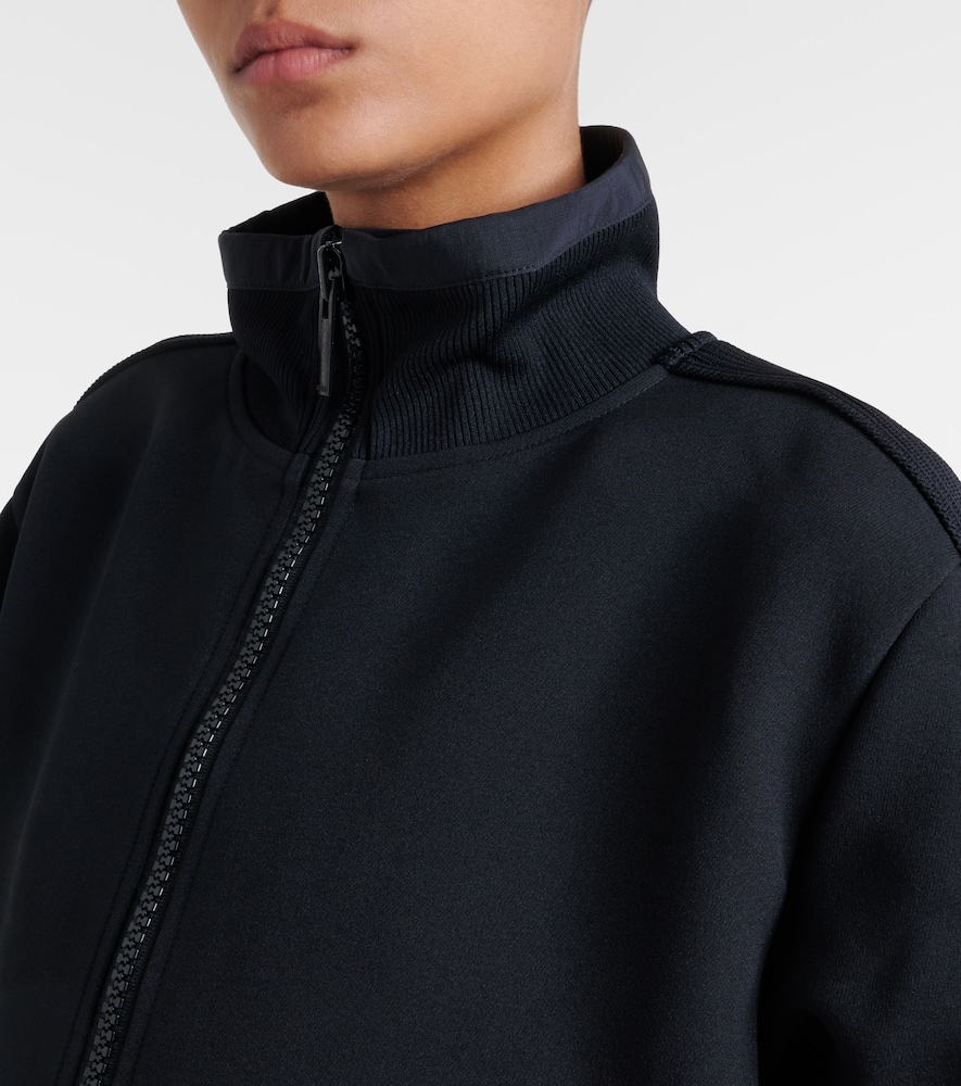 Paneled Twill Zip-Up Sweatshirt