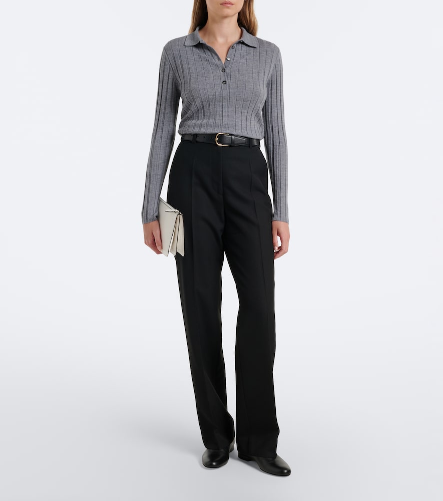 Jardin des Orangers Ribbed-knit virgin wool polo sweater | Thumbnail 5