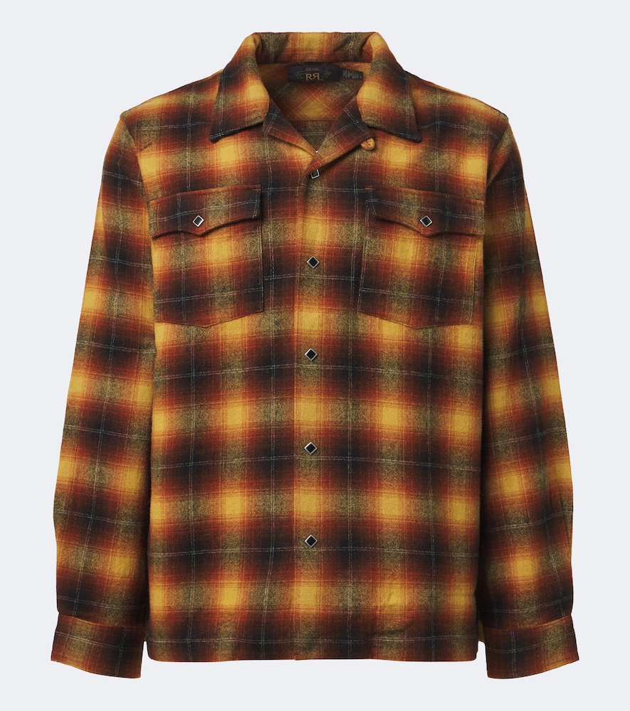 Plaid Wool-Blend Shirt