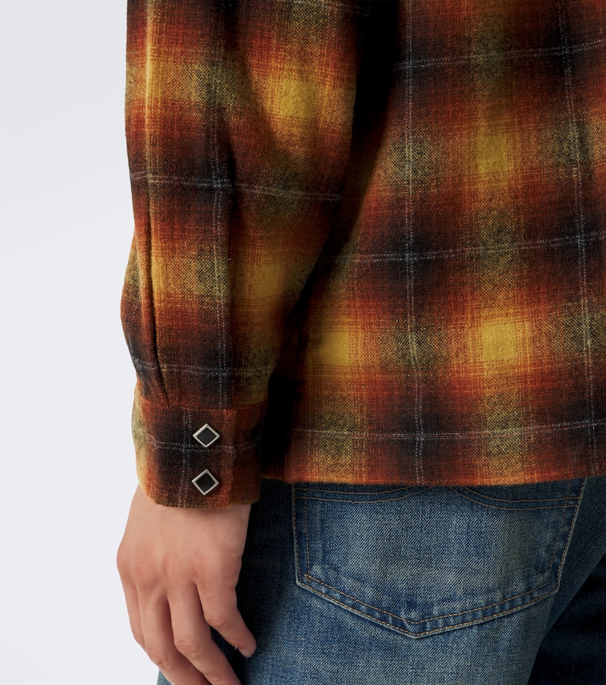 Plaid Wool-Blend Shirt