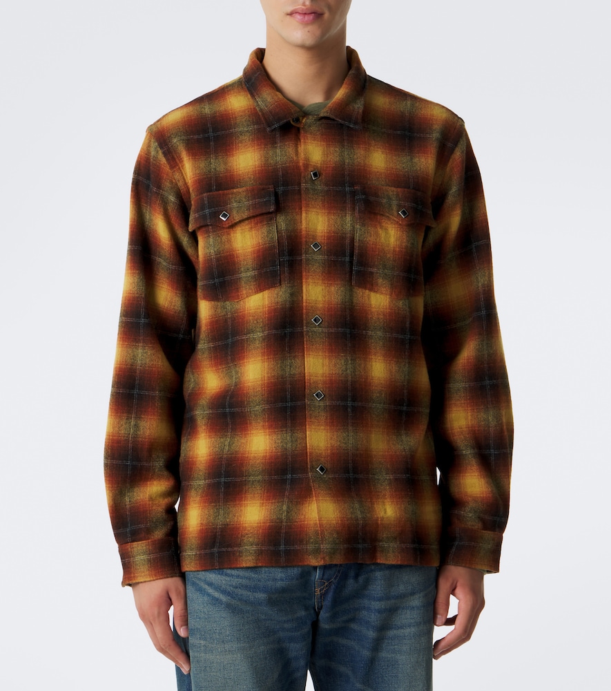 Plaid Wool-Blend Shirt