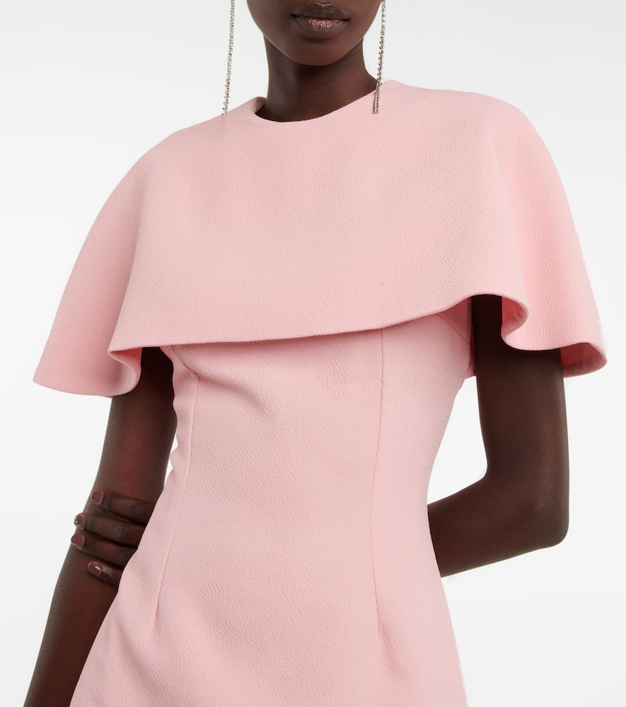 emilia wickstead pink cape dress Cappia Petal Applique Dress in Pink Moire Mikado