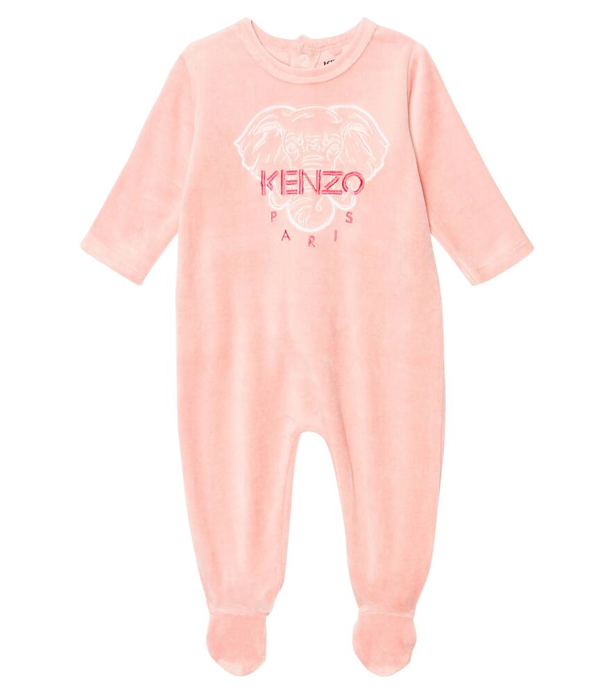 Kenzo Kids Baby embroidered cotton-blend onesie