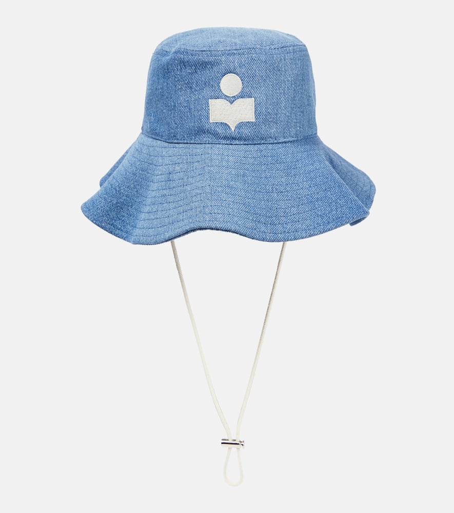 Shop Isabel Marant Delya Denim Bucket Hat In Light Blue