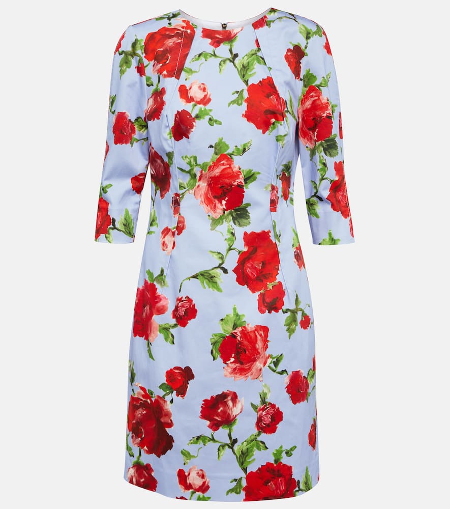 Carolina Herrera Printed cotton-blend mini dress