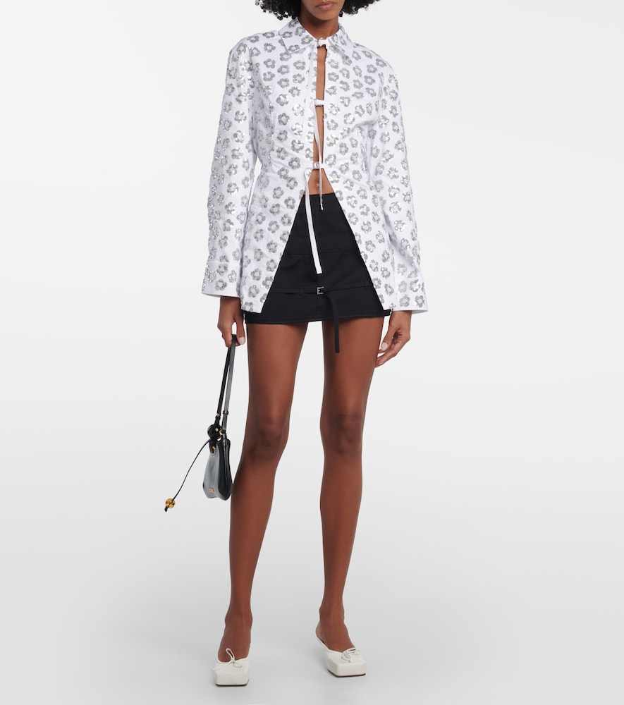 Jacquemus Lavoir sequinned cotton-blend shirt