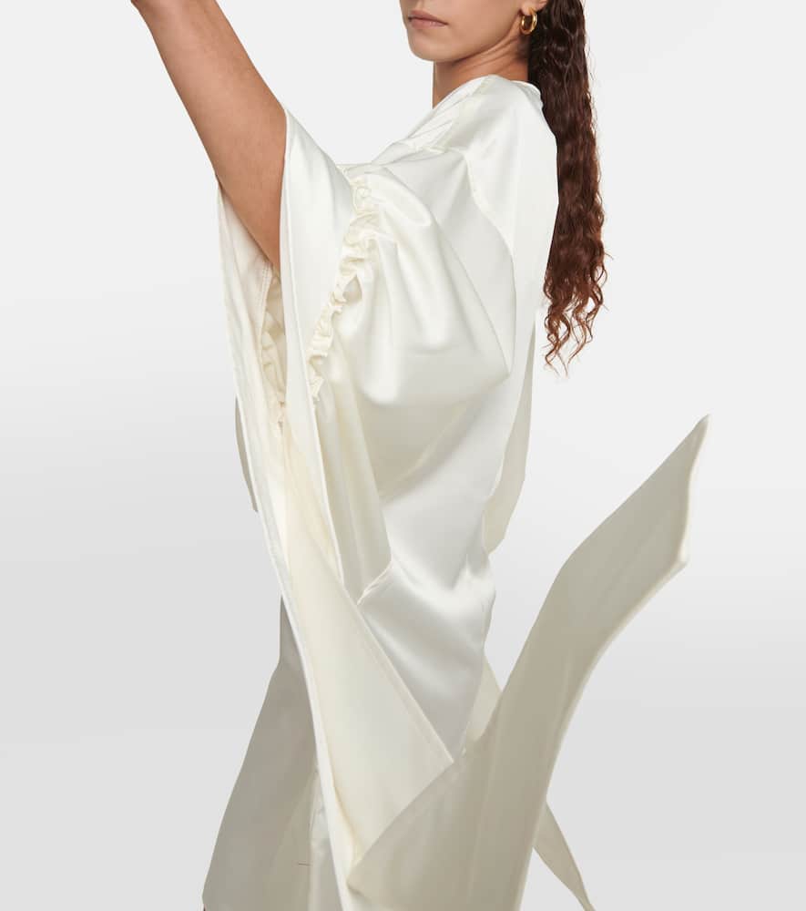 Jw Anderson Tab Sleeve Dress In Beige