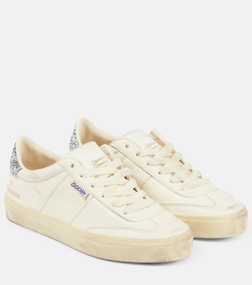 Golden Goose Soul-Star Glitter Leather Sneakers White Size 2 Womens - Mytheresa