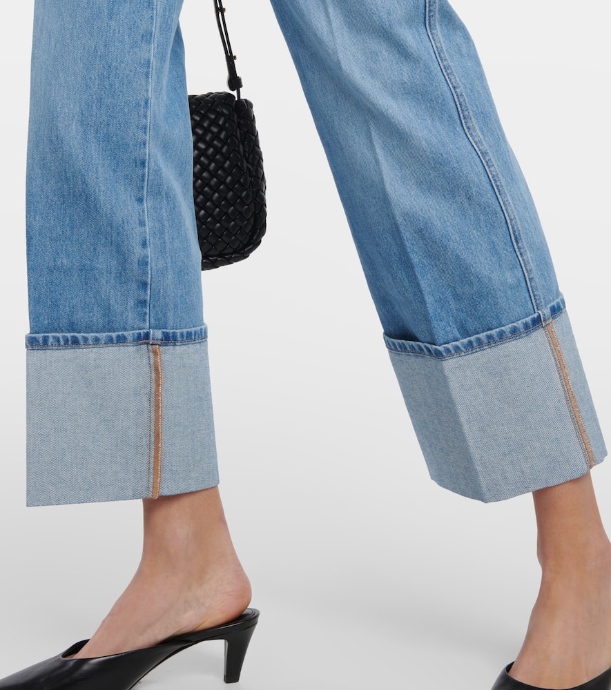 Shop Veronica Beard Dylan High-rise Straight Jeans In Blue