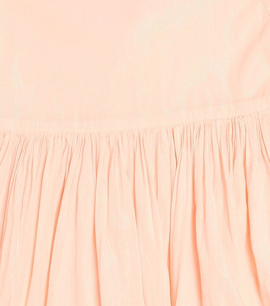 Morley Ursula Metallic Cotton-blend Dress In Pink