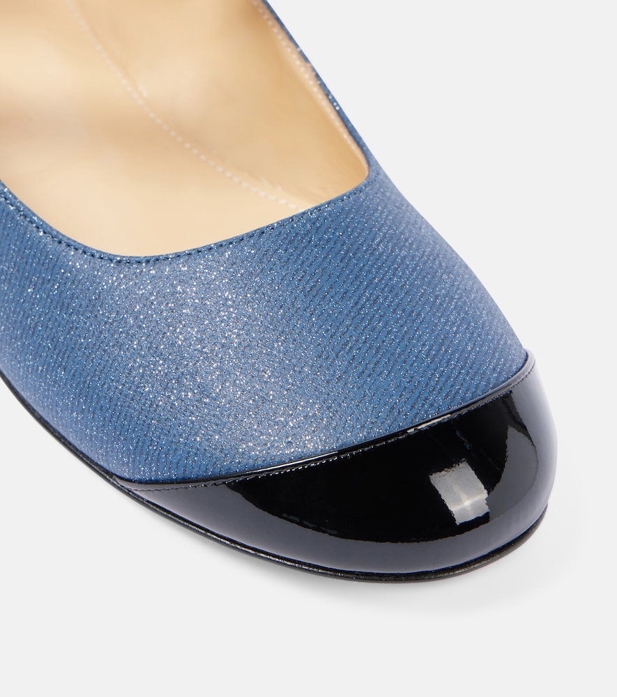 Mach & Mach Mach & Mach Embellished Denim Mary Jane Flats 
