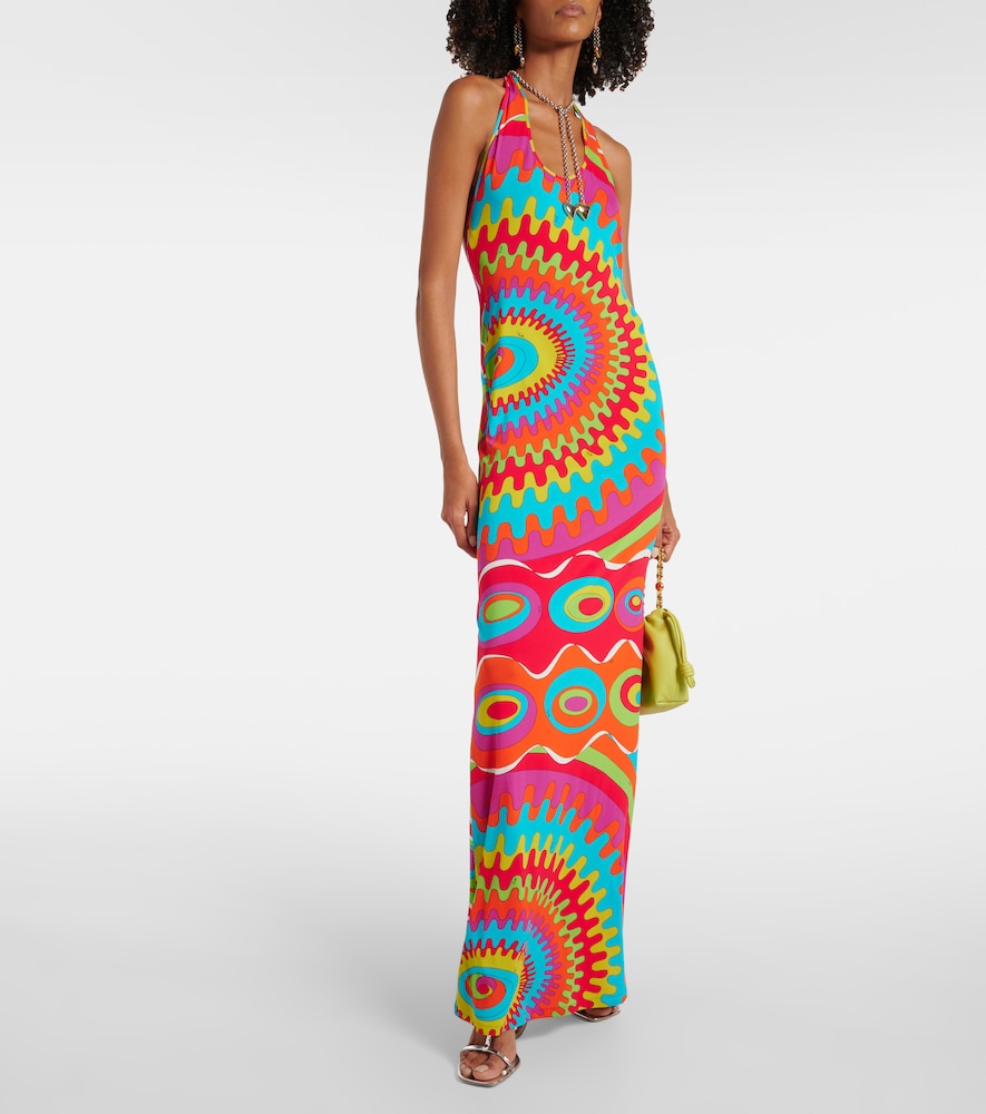 Pucci Bedrucktes Maxikleid In Multicolor
