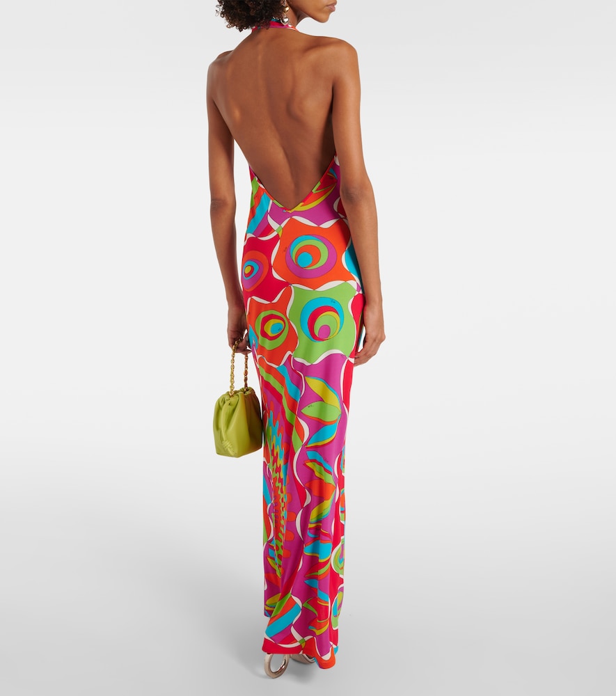 Pucci Bedrucktes Maxikleid In Multicolor