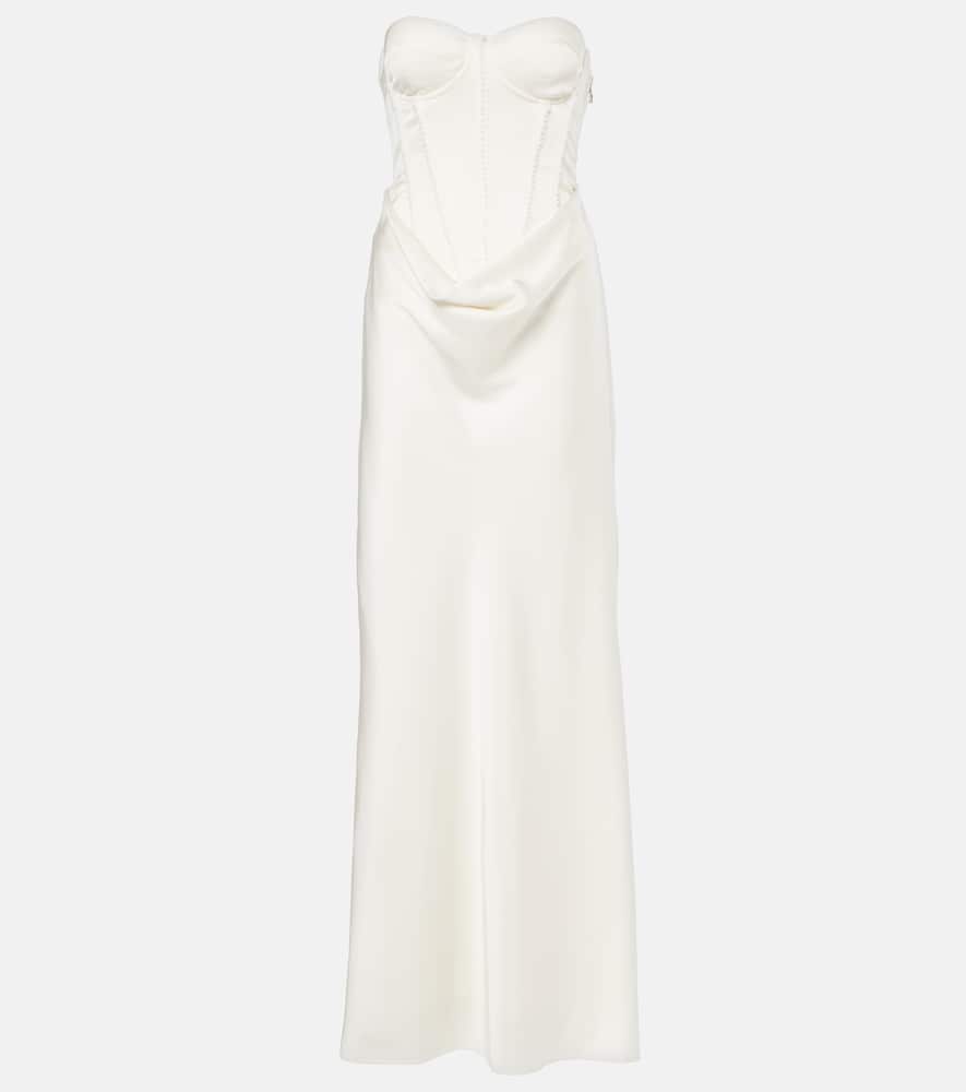 Rotate Bridal embellished satin corset dress