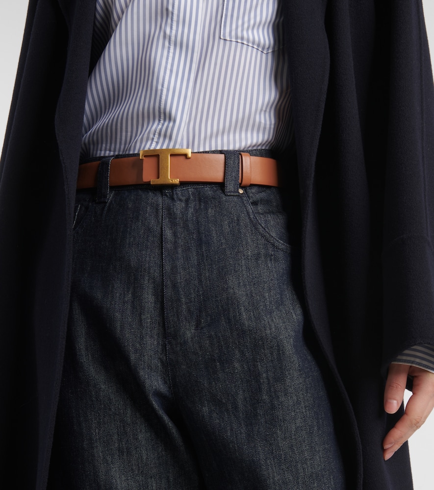 Tod's Tod's T Timeless Reversible Leather Belt 