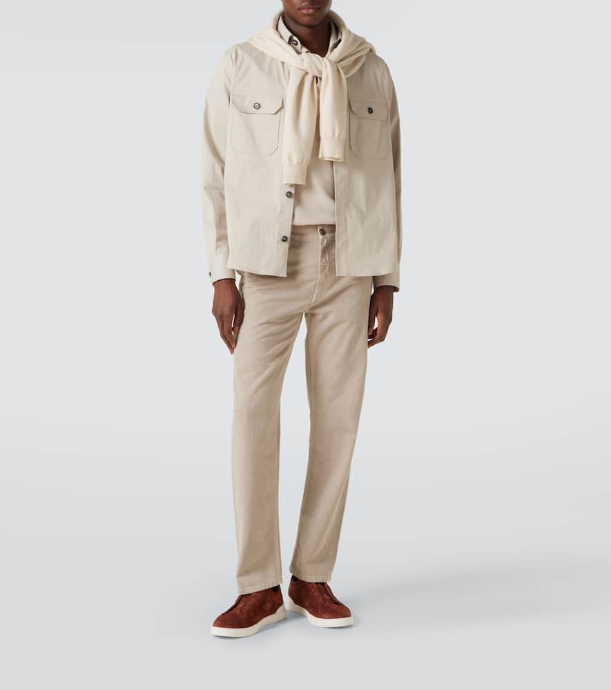 Zegna Skinny Jeans In Beige