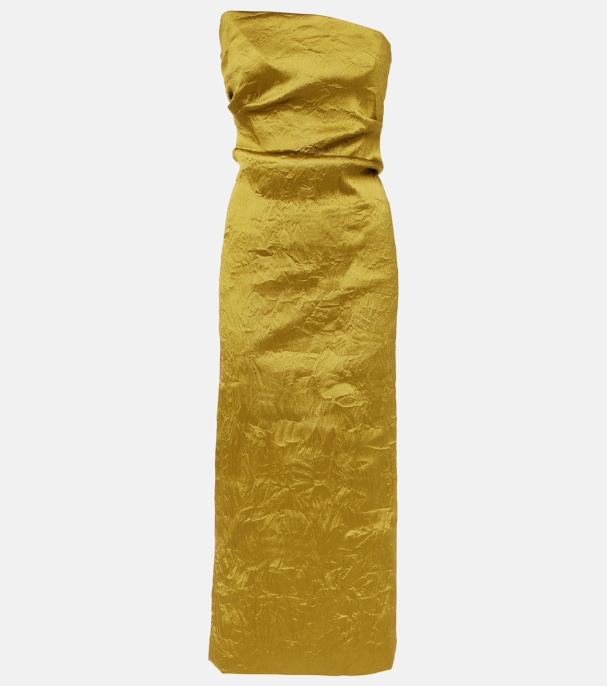 Kezia draped lamé midi dress