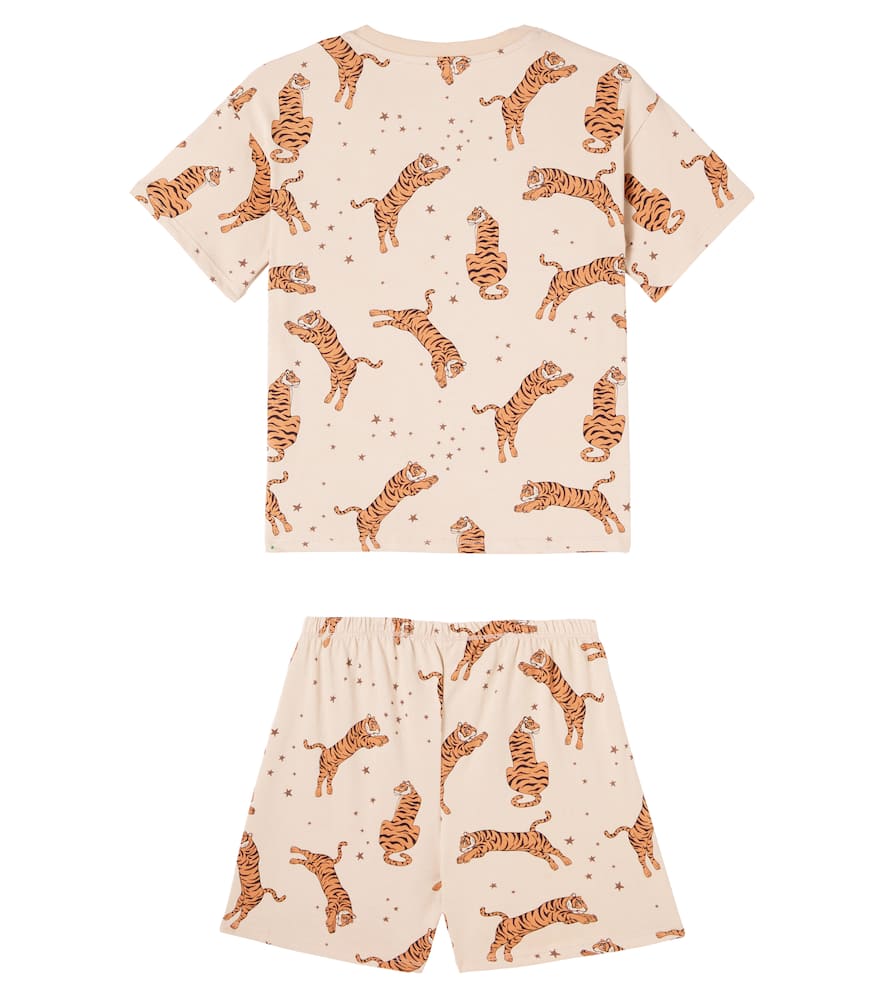 Konges Slojd Lin Cotton T-shirt And Shorts Set In Neutrals