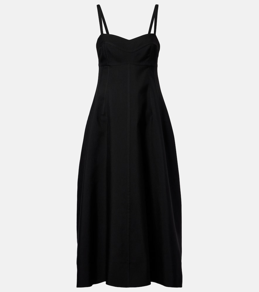 Jil Sander Gabardine midi dress