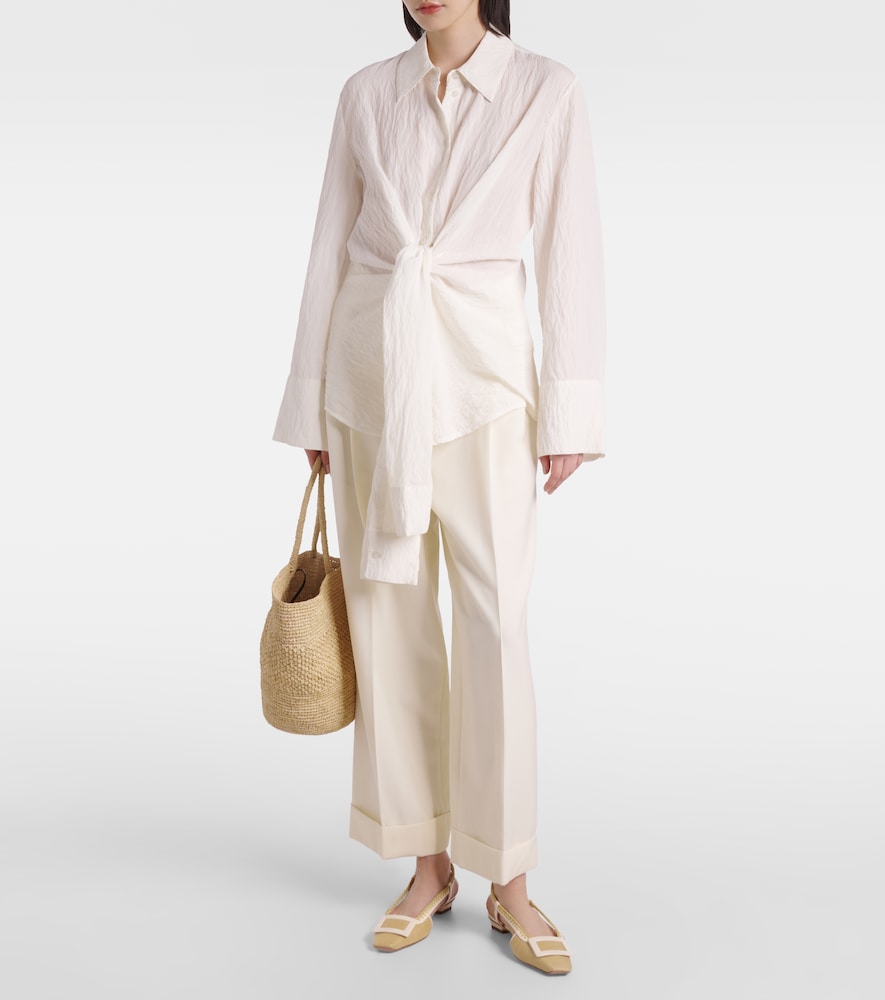 Belle Vivier Canvas Slingback