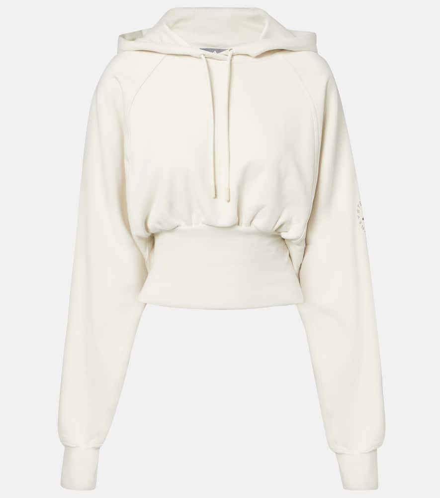 Cropped cotton French Terry hoodie