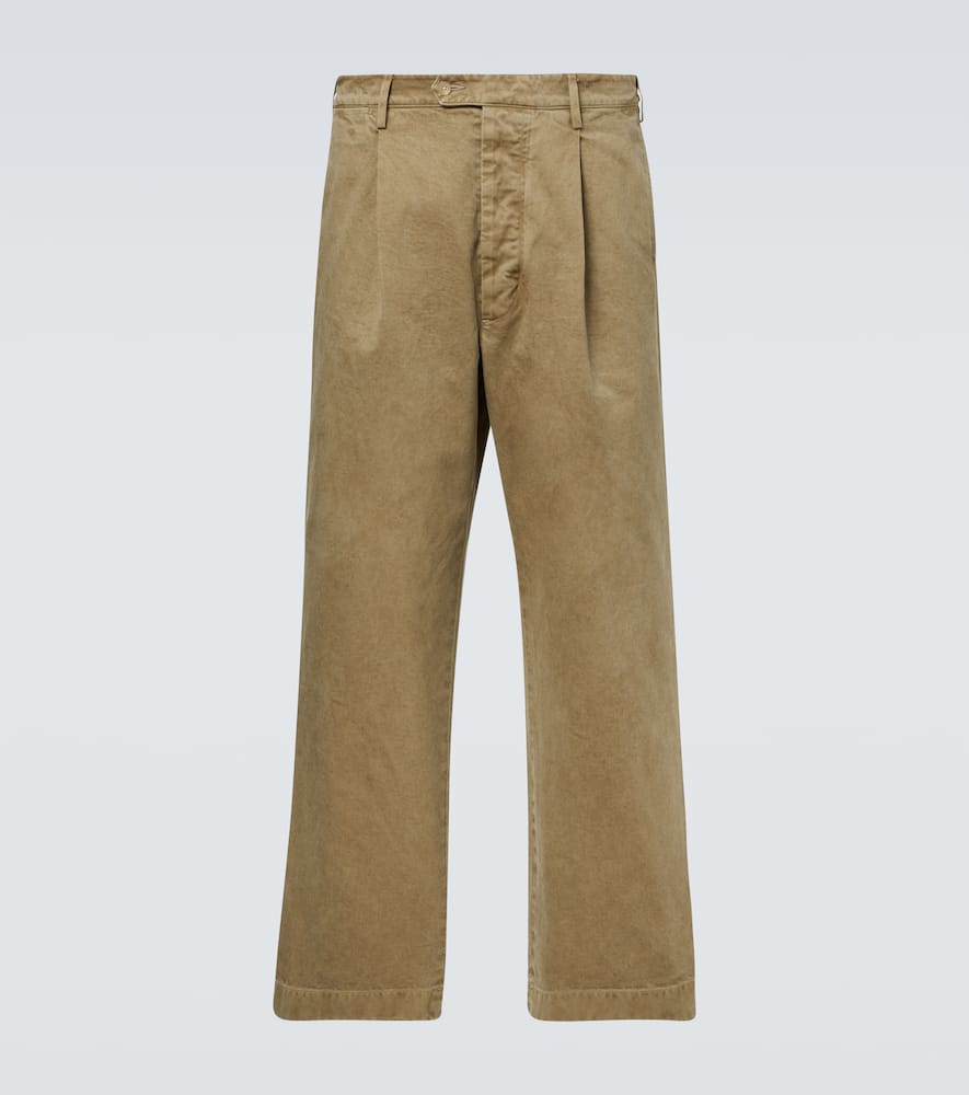 Auralee Cotton Chinos In Brown