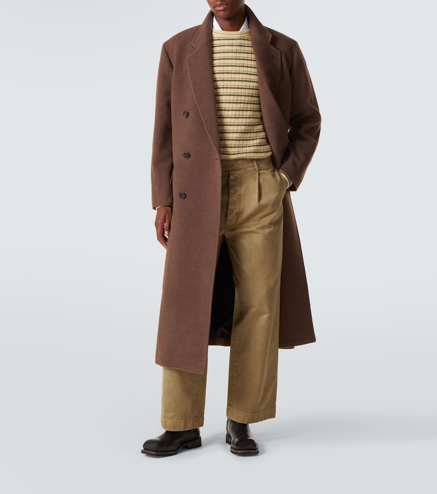 Auralee Cotton Chinos In Brown