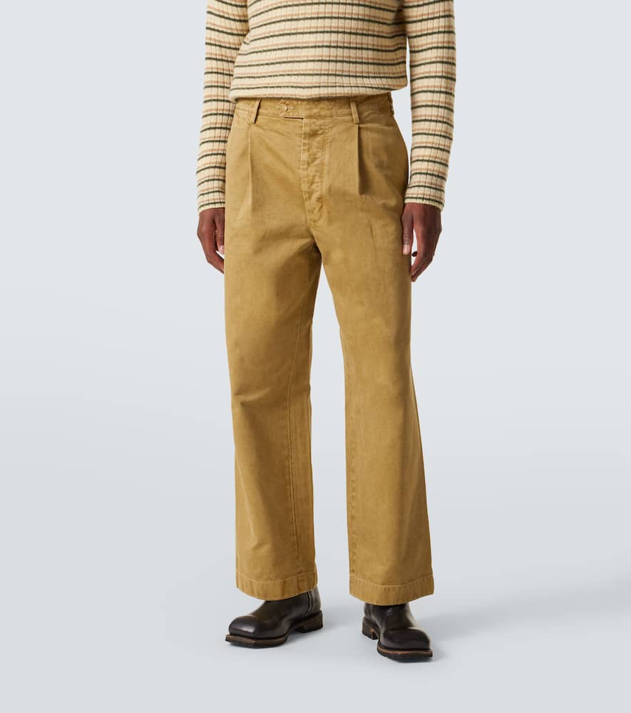 Auralee Cotton Chinos In Brown