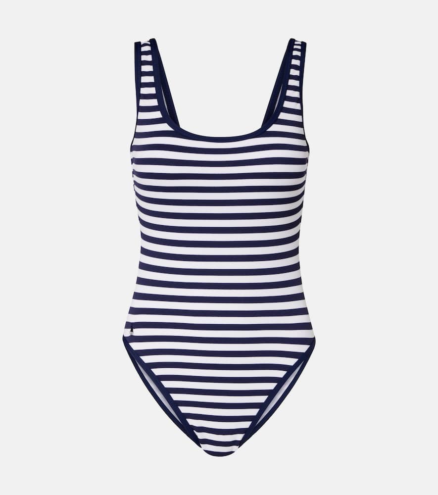 Scoop Tank striped swimsuit