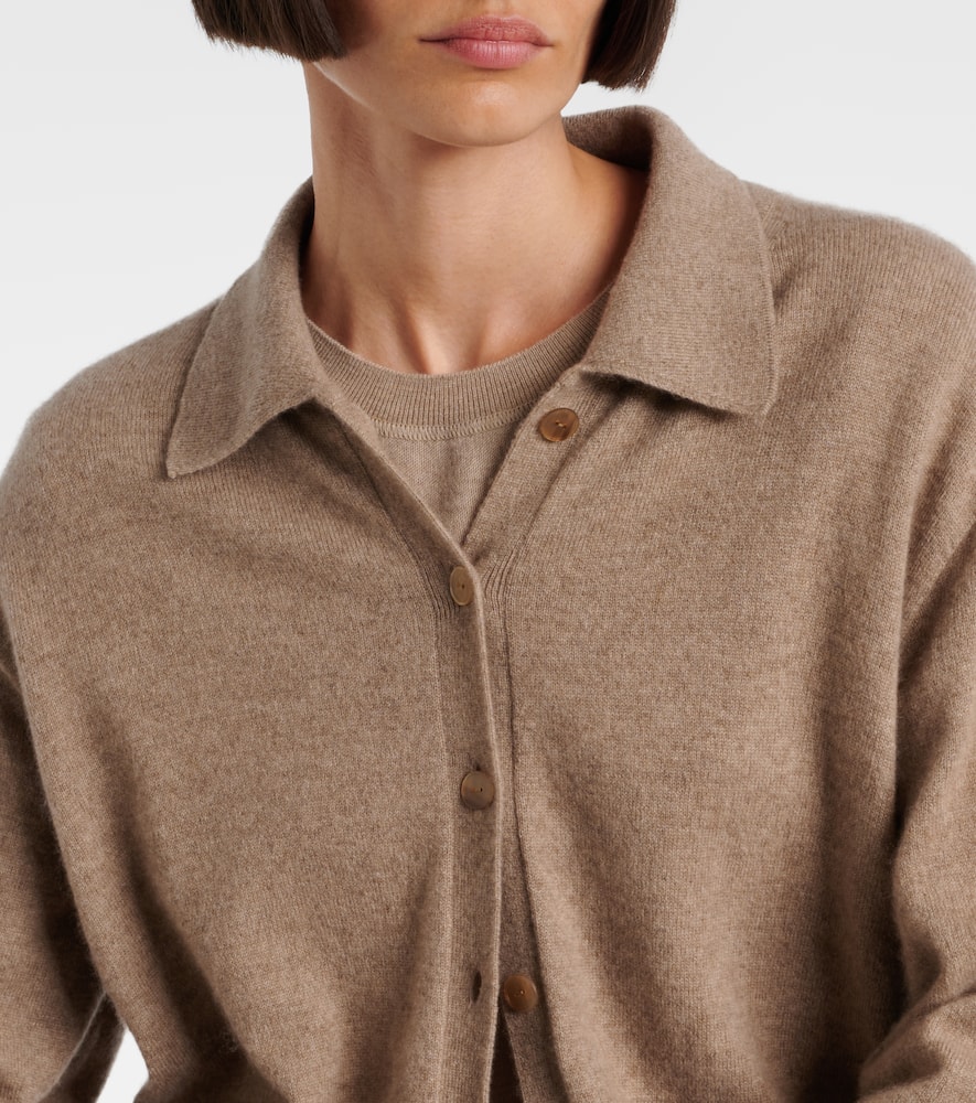 The Row Lillia Cashmere Cardigan In Brown