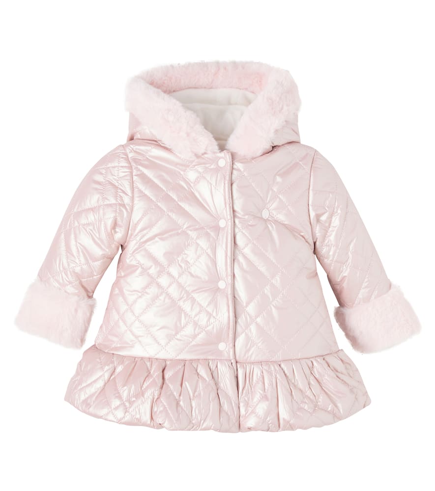 Patachou Baby Quilted Coat In Pink