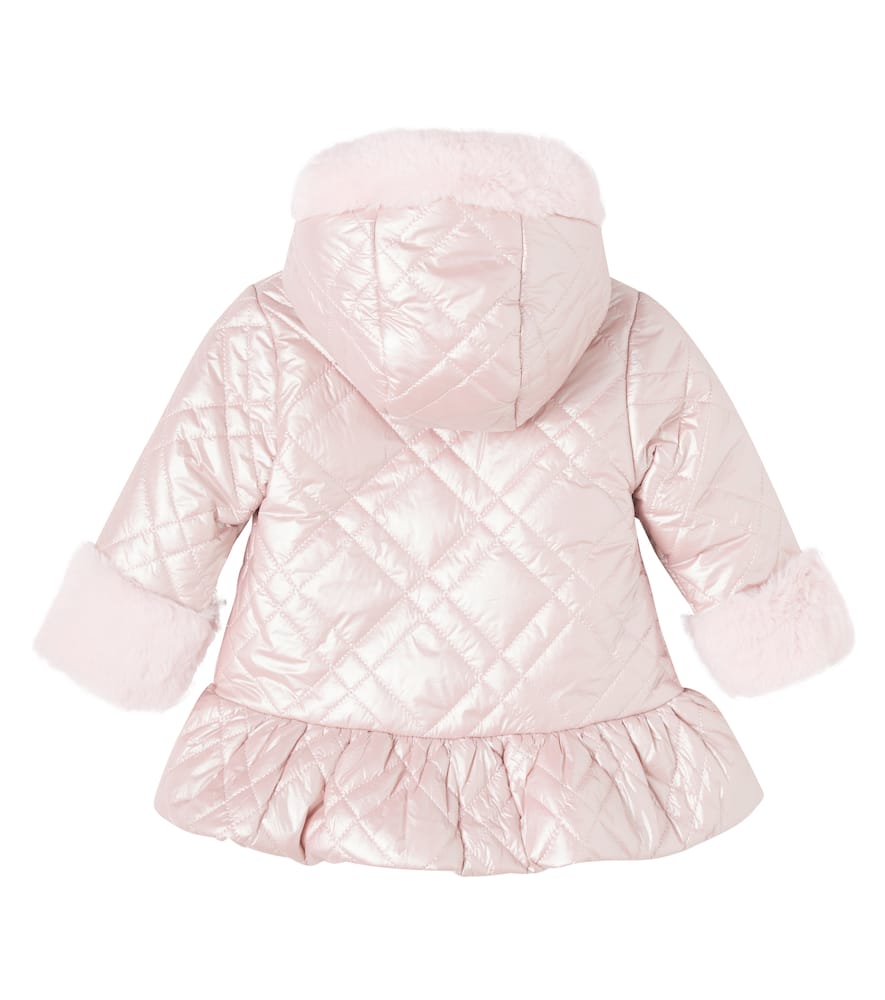 Patachou Baby Quilted Coat In Pink