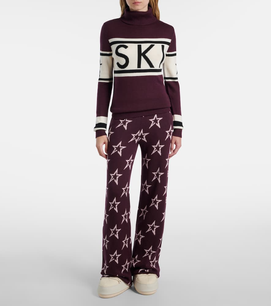 Perfect Moment Schild Merino Wool Sweater Xl In Burgundy
