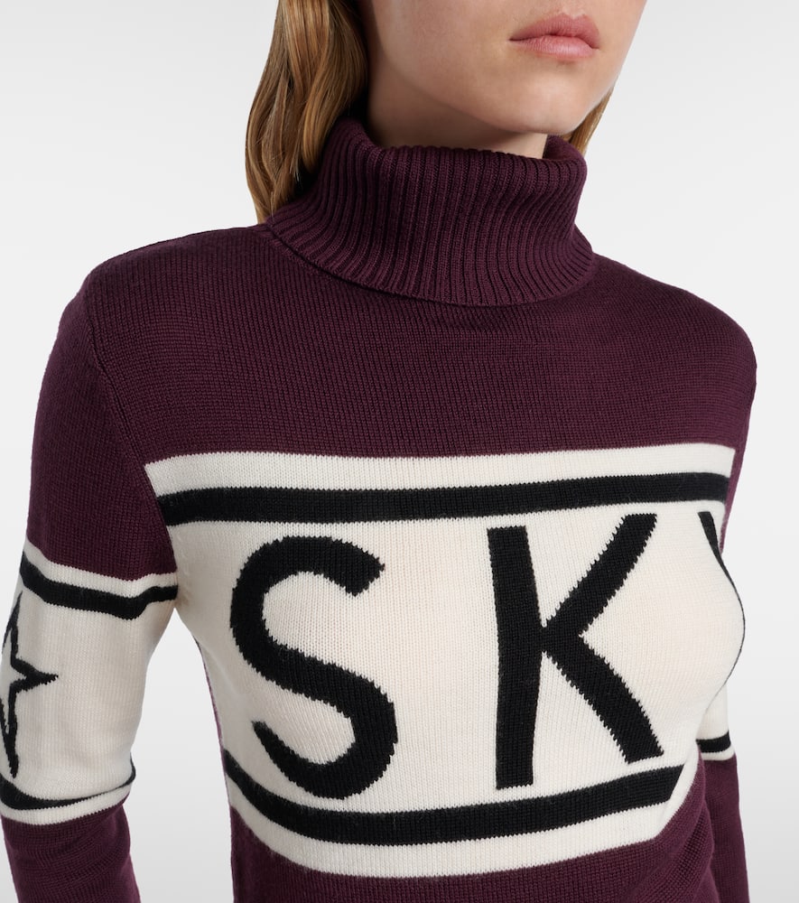 Perfect Moment Schild Merino Wool Sweater Xl In Burgundy