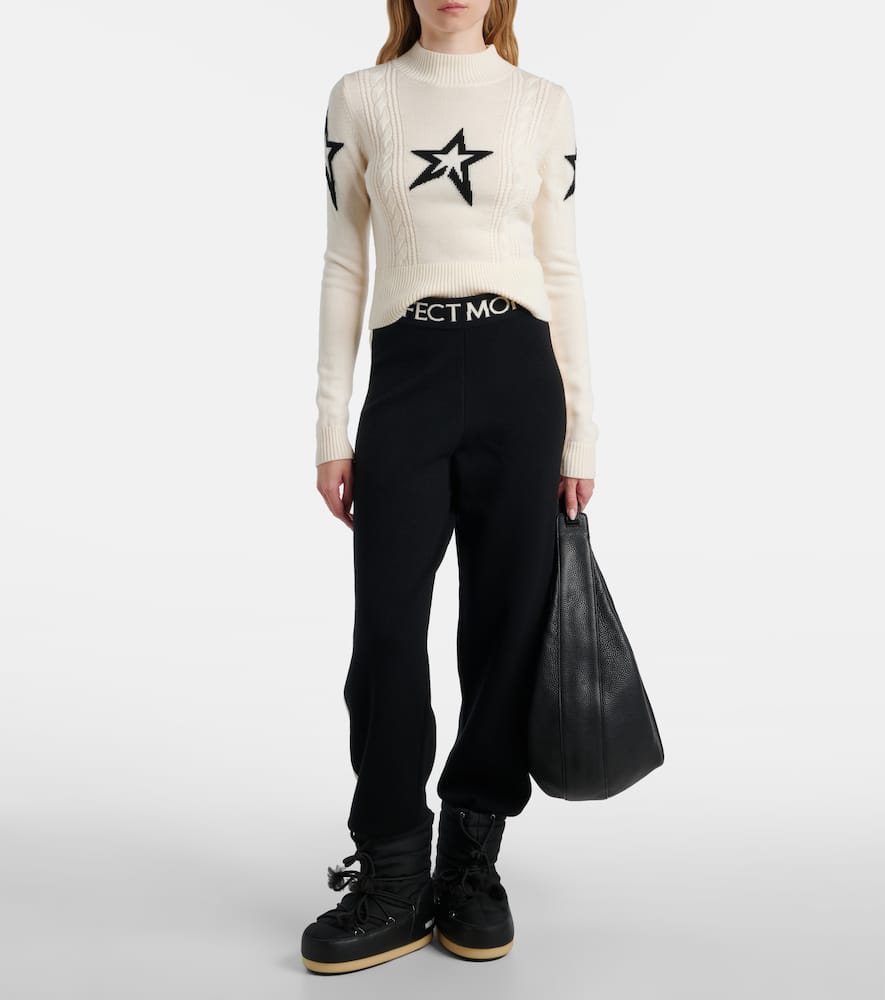 Perfect Moment Intarsia Wool Sweater In White