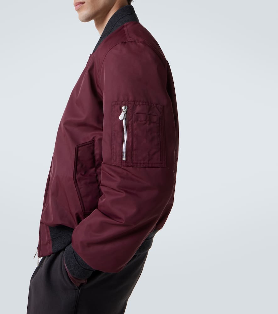 Brunello Cucinelli Padded Bomber Jacket In Burgundy