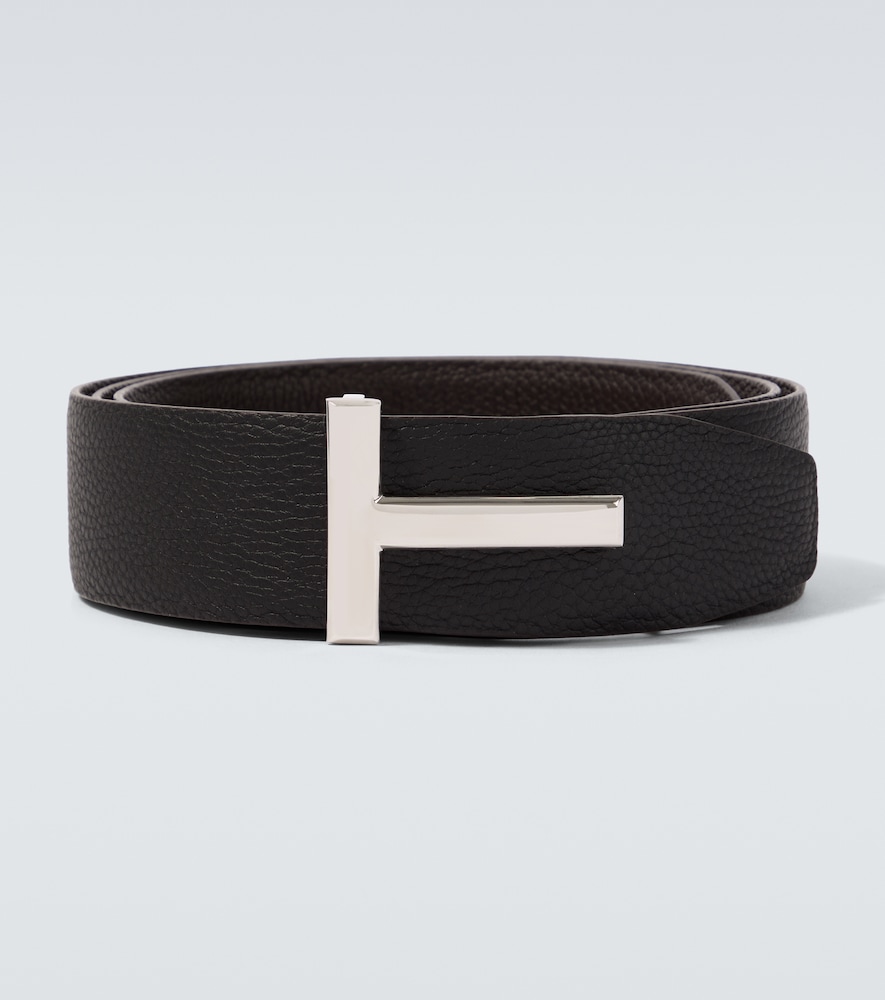 Tom Ford Men's Brown T Icon Reversible Leather Belt Inch Size 46 - Mytheresa
